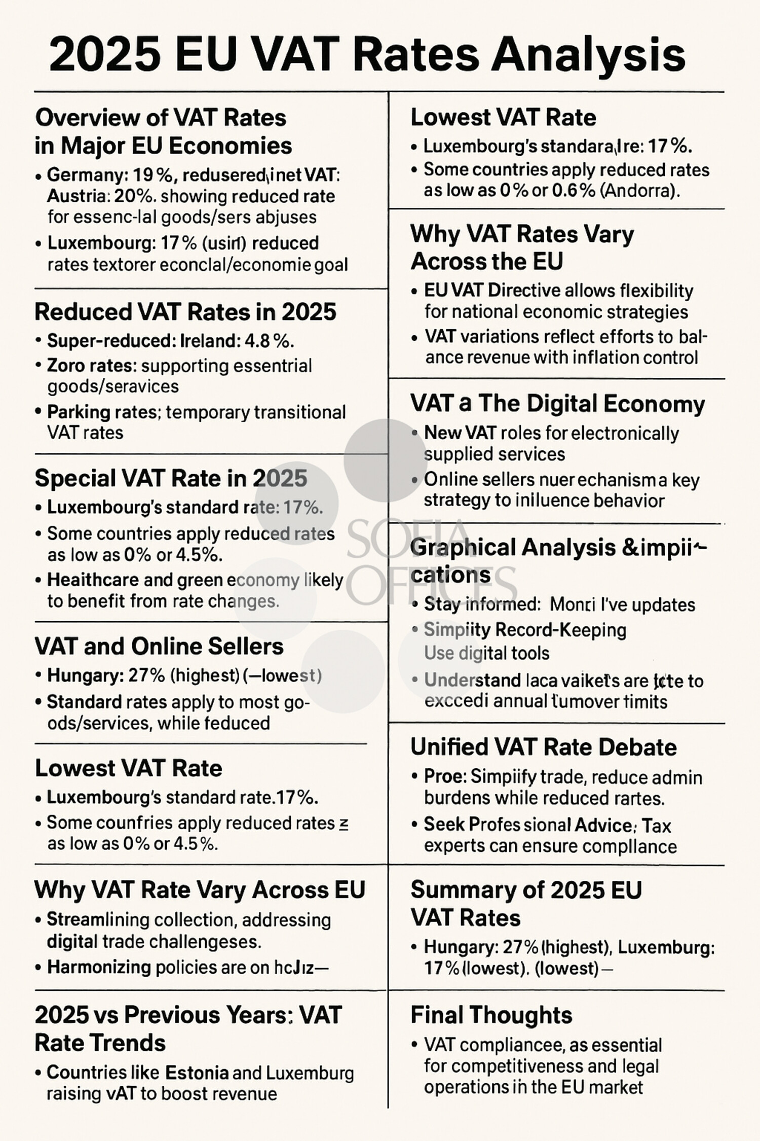 Vat Rundel EU VAT Rates Guide for 2025: Standard, Special & Reduced